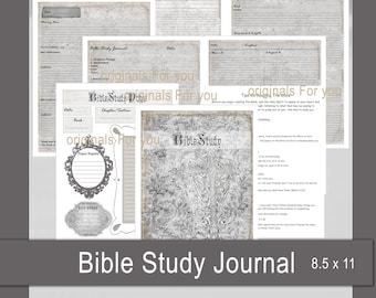 Bible Study Guide - junk journal, vintage