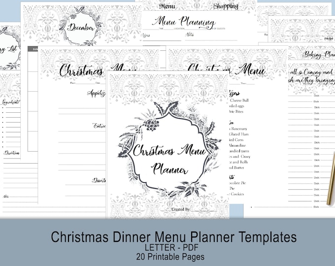 Christmas Menu/Dinner Planner