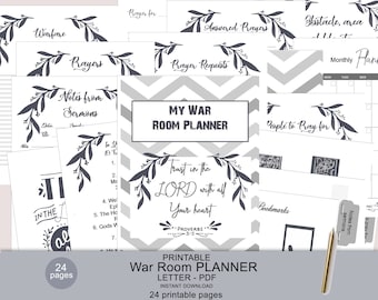War Room Planner 8.5 x 11, Prayer Journal, Christian Gifts