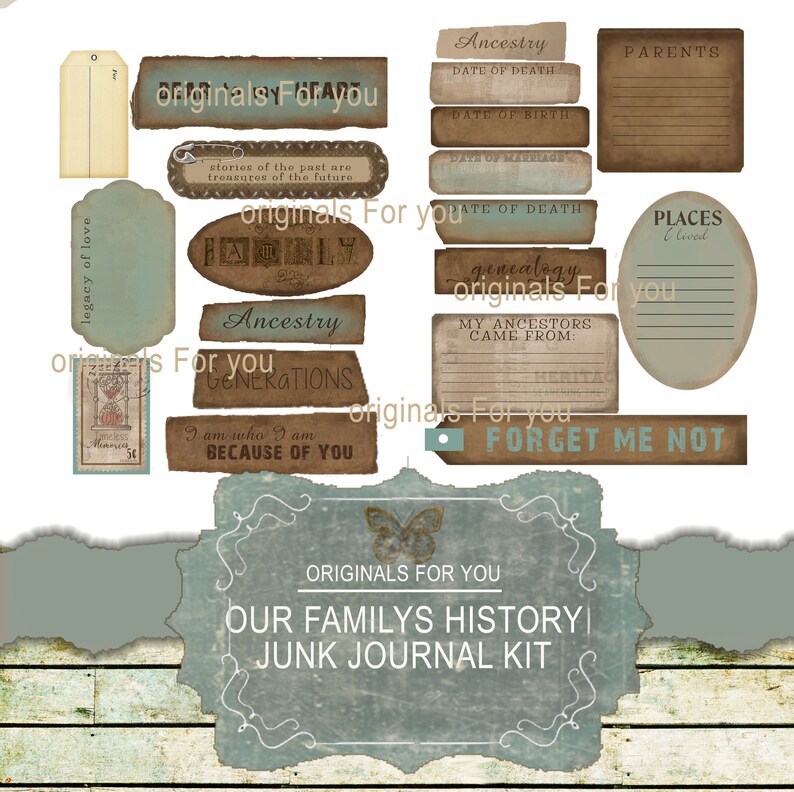Family History Junk Journal Family Tree Kit Scrapbook Etsy Canada