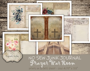 Prayer War Room  Vintage tea stained, Junk Journal, Devotional Christian, Bible, Kit, Gift, Printable, Digital Download