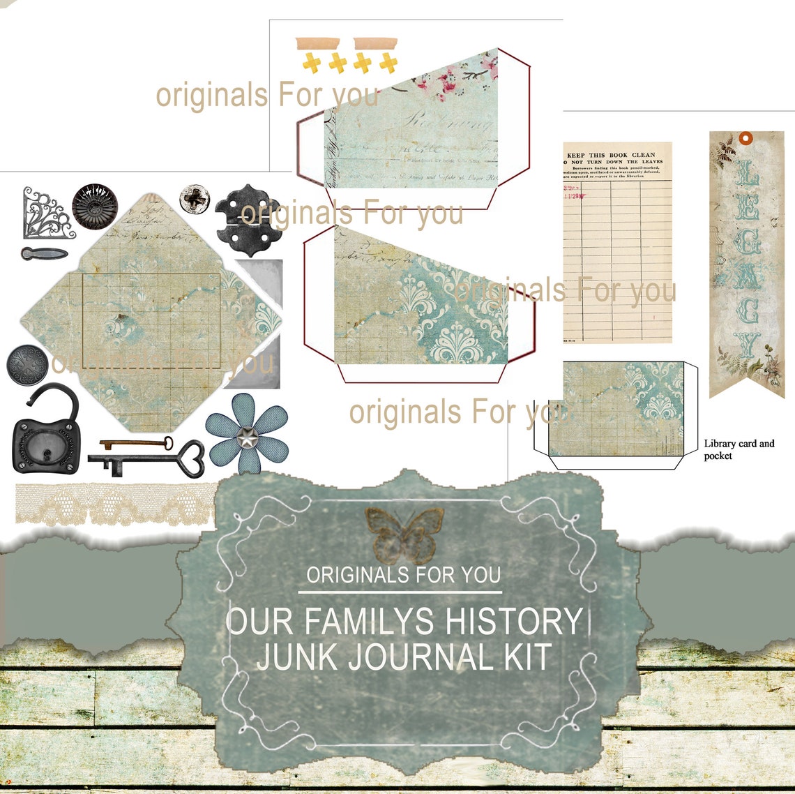 Family History Junk Journal Family Tree Kit Scrapbook Etsy