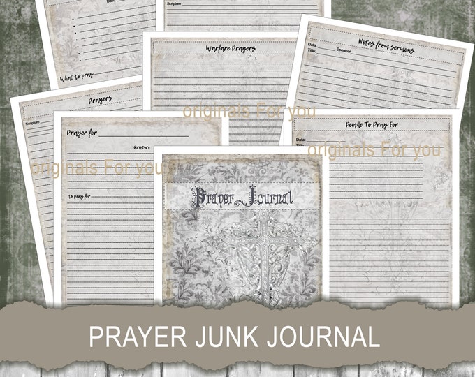 Christian WAR ROOM Junk Journal, prayer journal, ephemera, junk journal