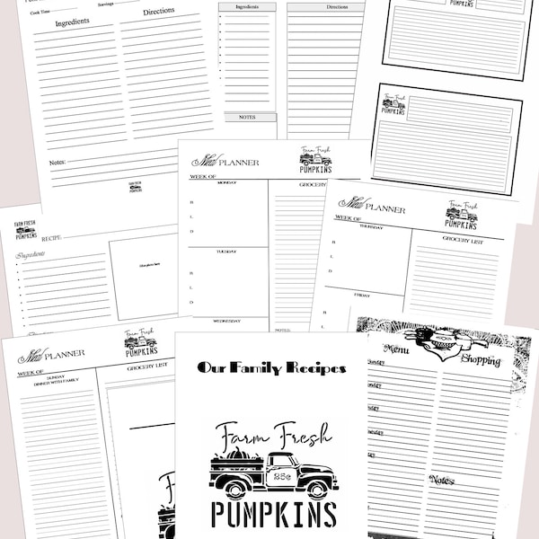 Farmhouse recipe book, download and print