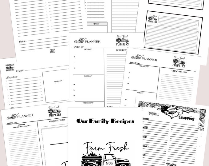 Farmhouse recipe book, download and print