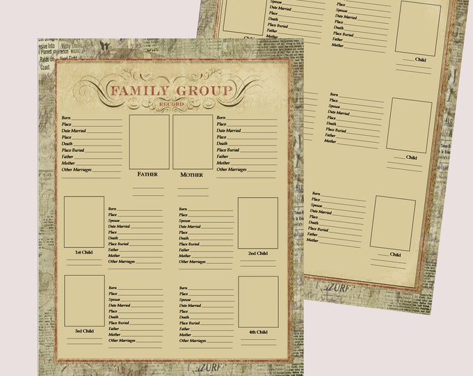 Family Tree Download and print - Easily create your family tree with our downloadable prints