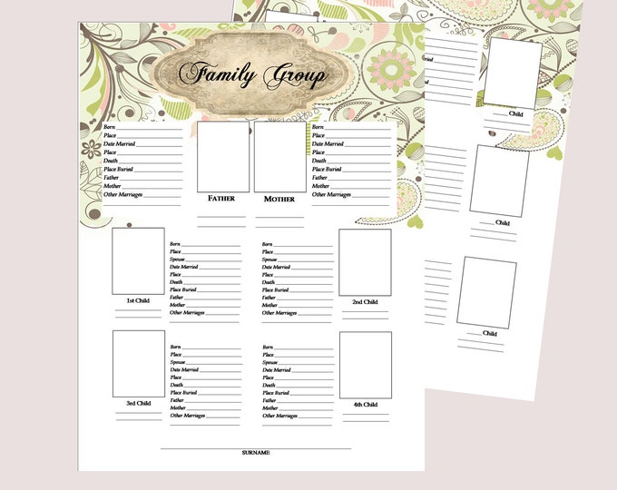 EDITABLE-Family Tree Download and print - Easily create your family tree with our downloadable prints