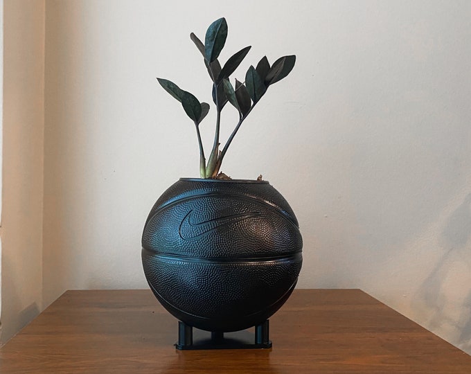 Black Mini Basketball Planter