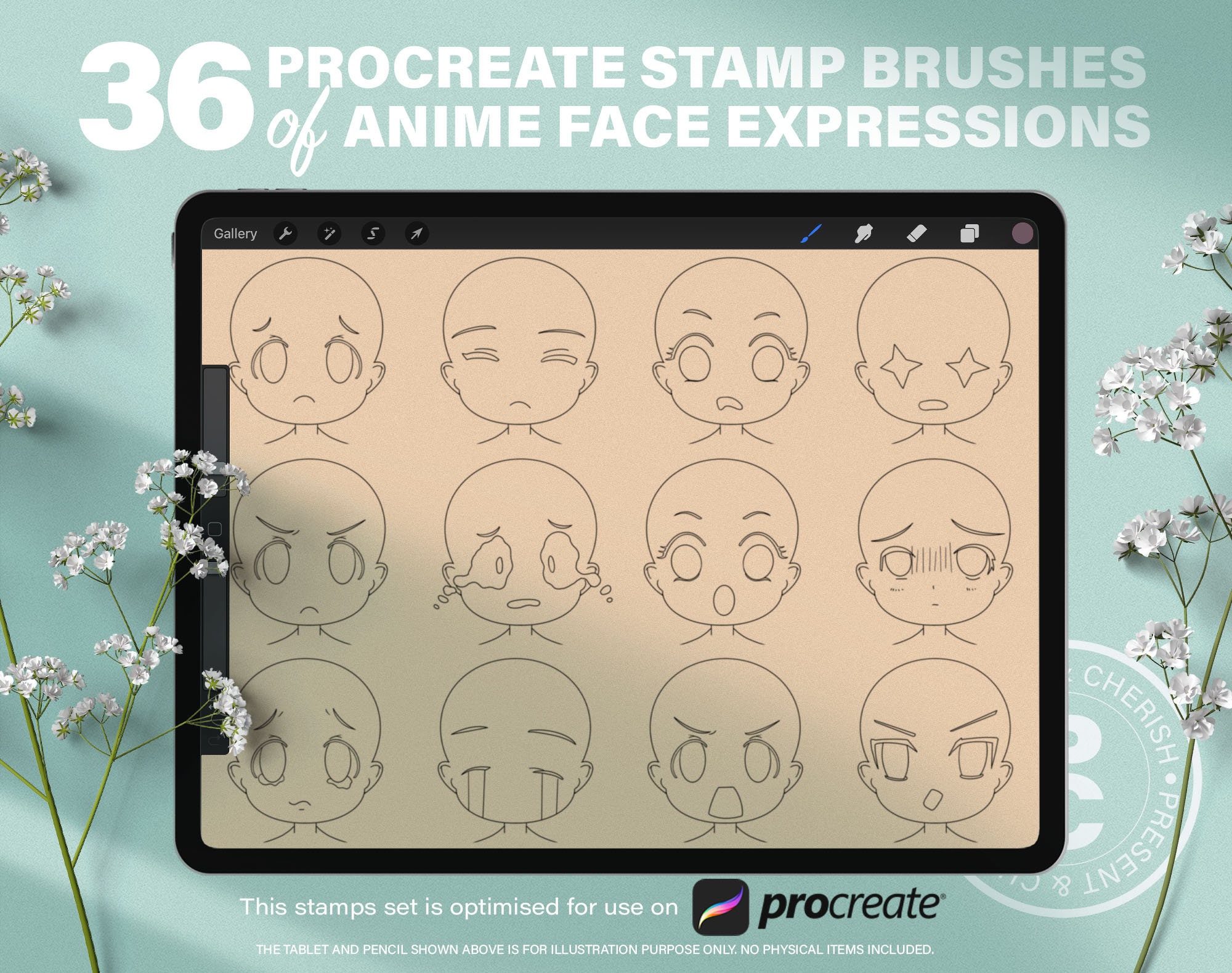 36 Procreate Anime Face Expressions Stamp Brushes Reference. - Etsy 36 Procreate Anime Face Expressions Stamp Brushes Reference. - Etsy