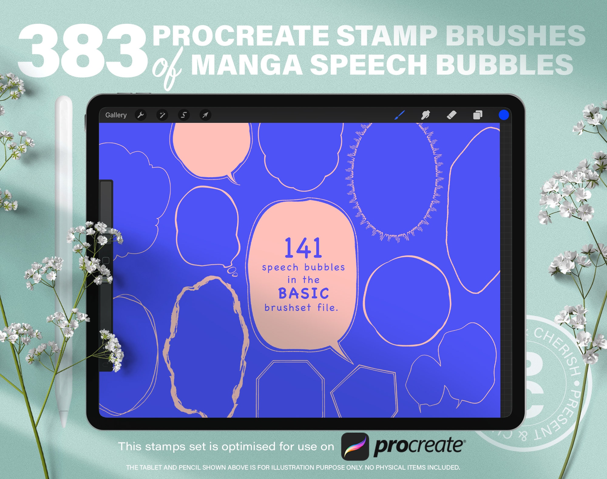 manga speech bubble brush procreate free