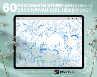 Procreate Manga Hairstyles Stamps. Anime Girl Hairstyle Stamp -  Israel