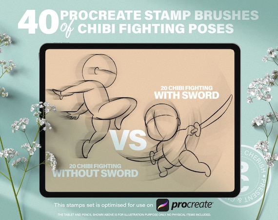 Procreate Chibi Base Chibi Pose Anime Chibi Stamp Guide Chibi