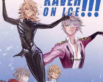 Kaveh & Alhaitham Yuri On Ice!!! Print 5x6 -Genshin Impact Art Print -Anime Art Print -Kaveh -Alhaitham -Haikaveh -Kavetham -YOI -Game Art