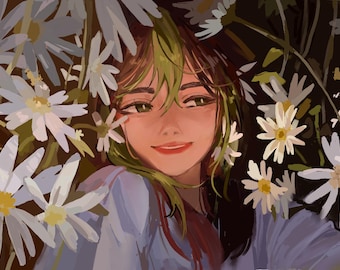 Tighnari Print 6x4.5 -Genshin Impact Art Print -Anime Art Print -Tighnari Painting-Anime Fanart -Character Illustration -Game Art