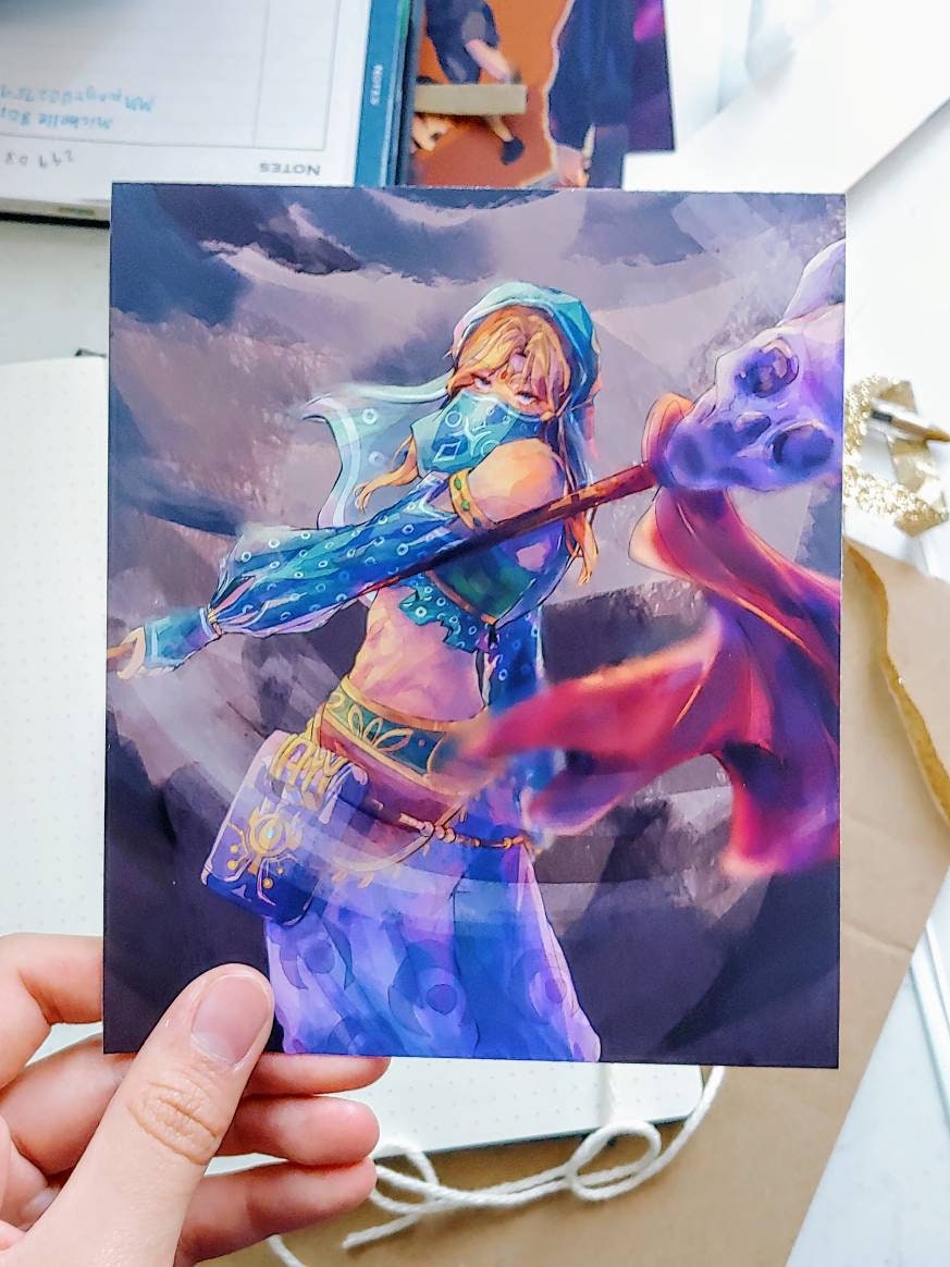 FOIL Art Prints A5 Zelda x Link TOTK – lisabaggy