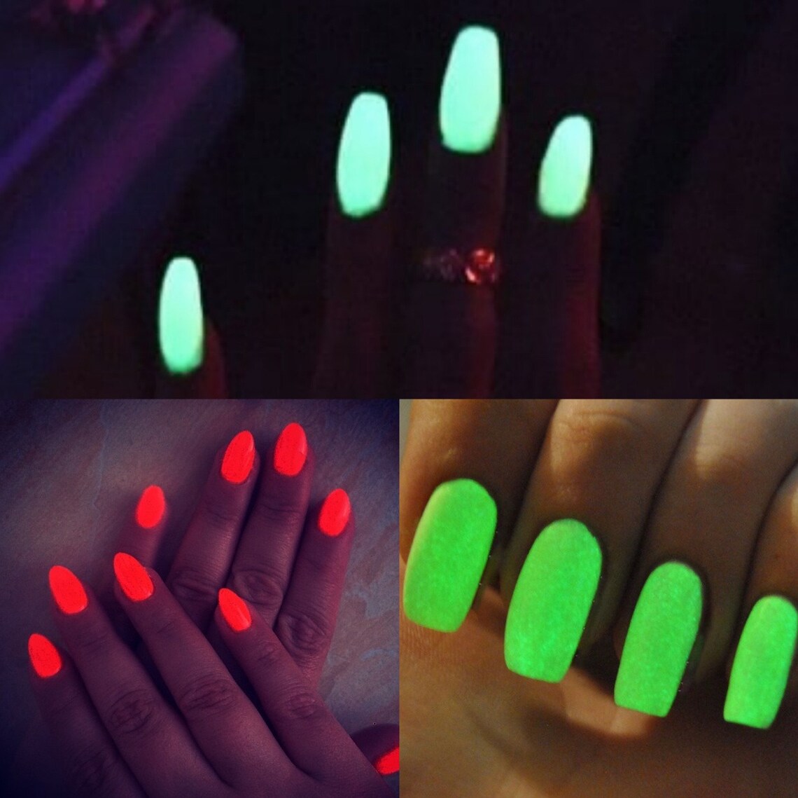 Dip Powder Nail Kit With Glow in the Dark Dip Powder Colors Etsy