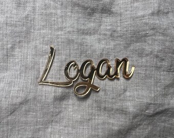 Custom Laser Cut Wedding Name Place Cards // Personalized Wedding Party Table Setting // Wedding Guest Name Cutouts