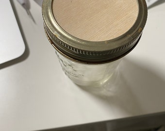 Custom Wooden Mason Jar Lid - Your Design on a mason jar - Jar not included