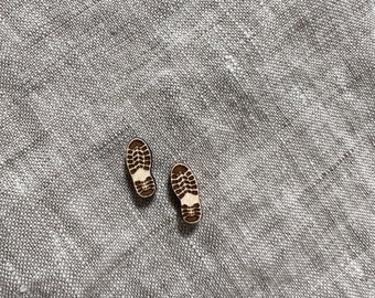 Boot print Push Pin // Boot Map Push Pins // National Park Push Pins // Wood tree push pin // Hiking map push pin // fourteener hiking //