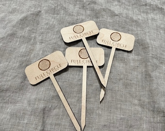 Wooden Logo plant stakes // Custom // Plant Markers // Garden Markers // engraved logo // logo plant markers // plant labels