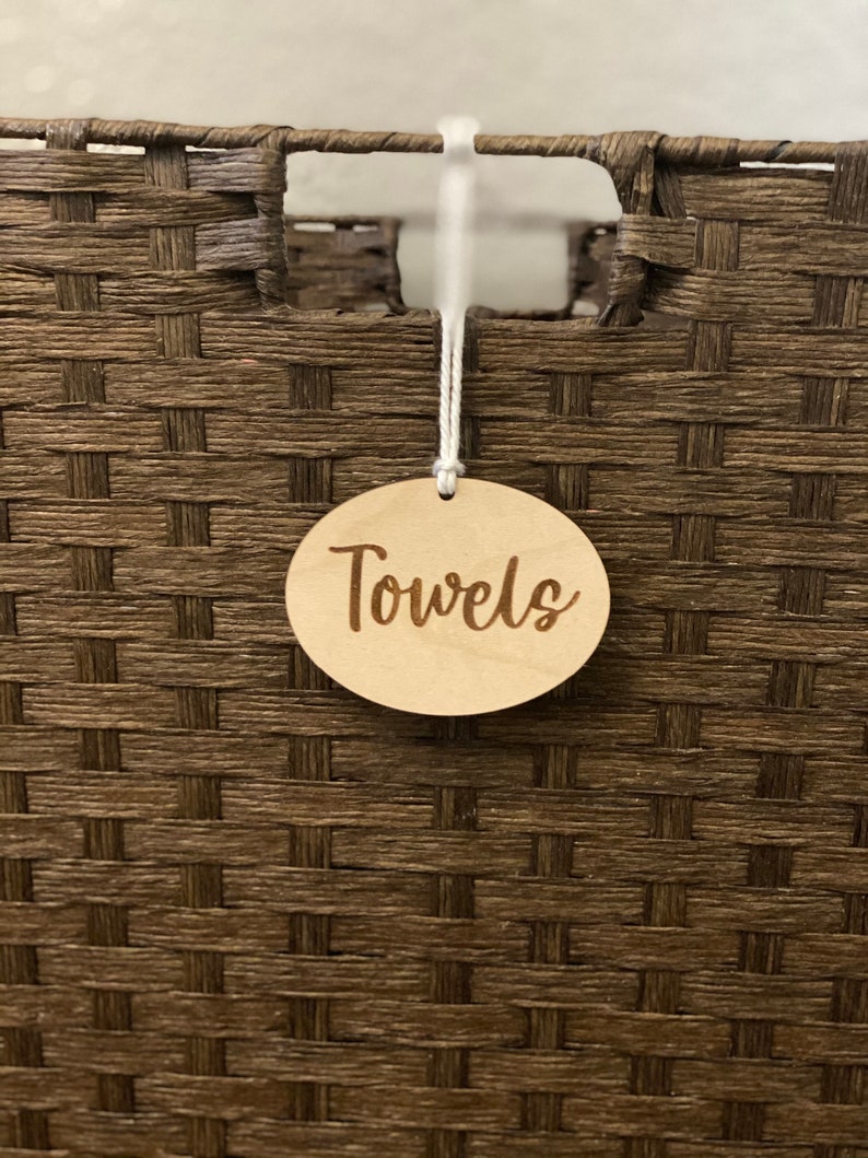 Custom Wooden Laundry Basket Labels // Dirty Clean Laundry Etsy