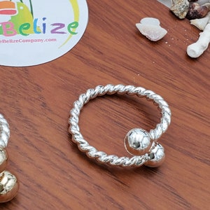 Belize  Silver Knob Ring Sterling Silver
