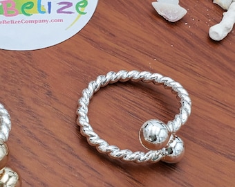 Belize Silber Knob Ring Sterling Silber
