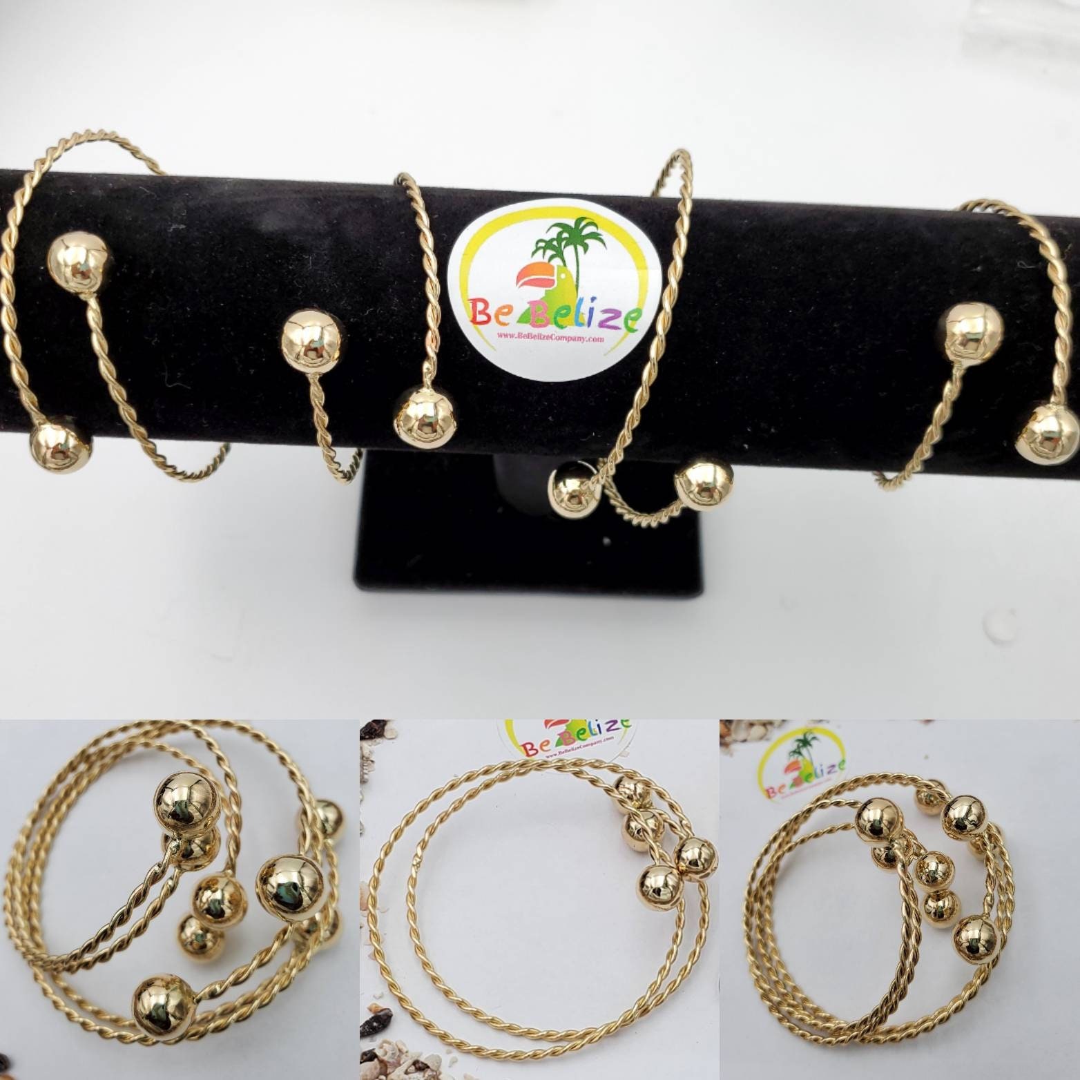 Belize Bangles 14kt Yellow Gold pair of 2 Etsy