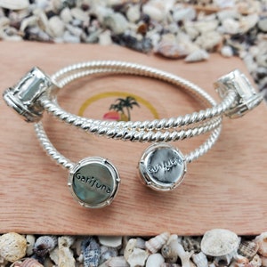 Garifuna Drum Bangles .925 Sterling Silver (Pair of 2)