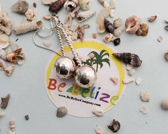 Belize Silver Knob Earring .925 Sterling Silver