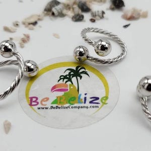 Belize Silber Knob Ring .925 Sterling Silber