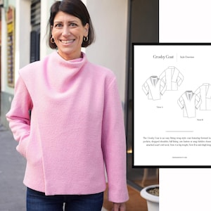 Crosby Coat PDF Sewing Pattern | warm jacket pattern | wrap coat sewing pattern