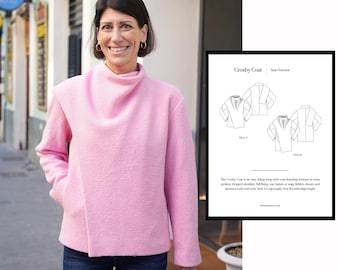 Crosby Coat PDF Sewing Pattern | warm jacket pattern | wrap coat sewing pattern