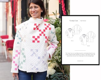 Crosby Coat PDF Sewing Pattern | warm jacket pattern | wrap coat sewing pattern