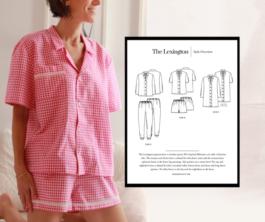 Pajama Sewing Pattern PDF the Lexington Pajama Set Pattern - Etsy