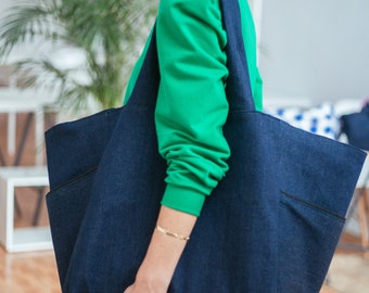 Market Bag PDF Pattern | Union Bag PDF Sewing Pattern | Large tote sewing pattern