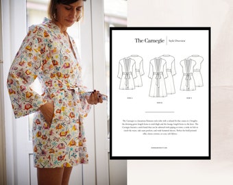 The Unisex Robe PDF Sewing Pattern - The Carnegie Robe | men's robe pattern | women's robe pattern