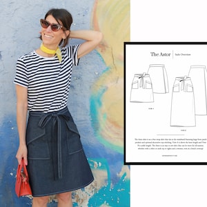 The Astor Wrap Skirt Sewing Pattern - Easy wrap skirt PDF Pattern in 2 lengths