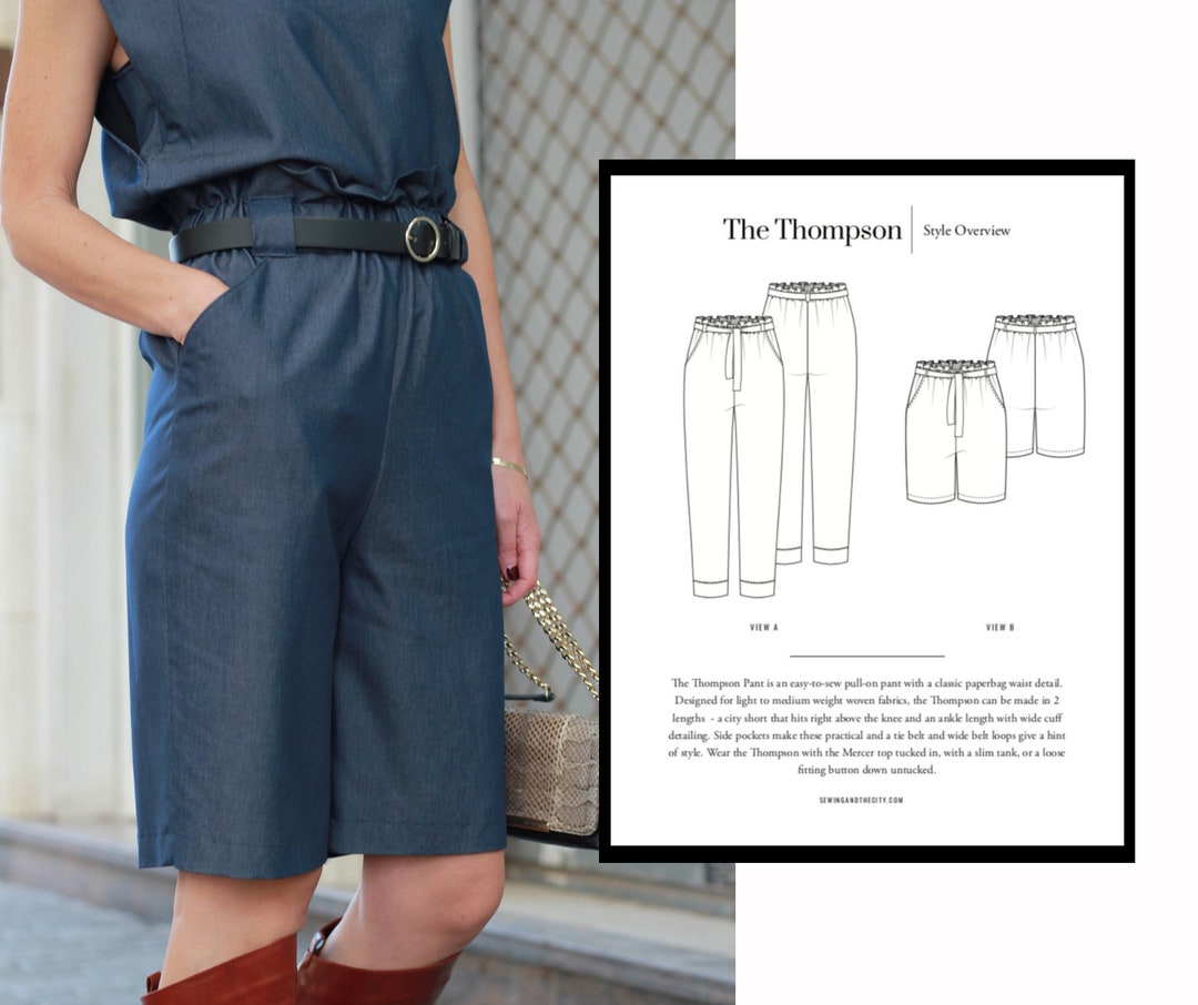 The Thompson Paperbag Pants PDF Pattern - Etsy Canada