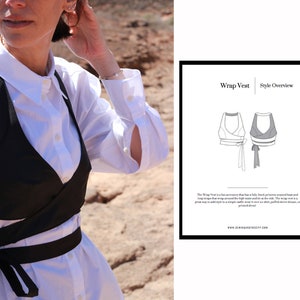 The Wrap Vest - Stylish Vest Accessory PDF Sewing Pattern