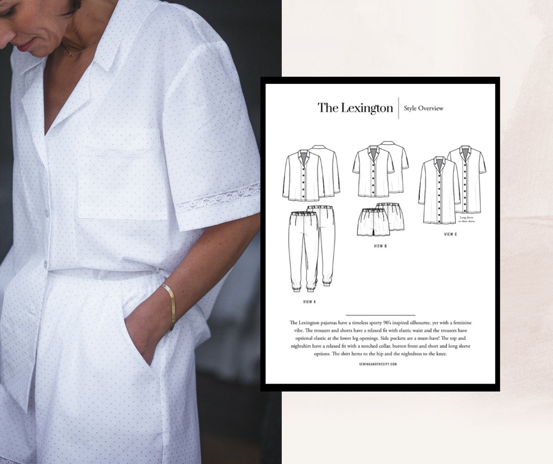 The Lexington Pajama PDF Sewing Pattern Set - Etsy