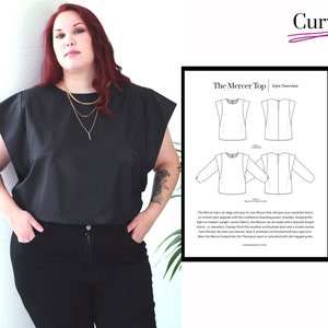 Mercer Top Curvy PDF Sewing Pattern