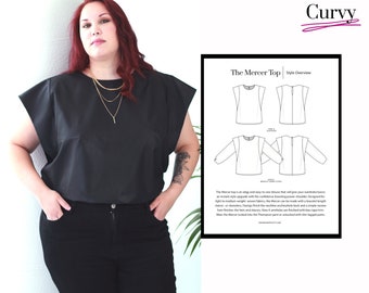Mercer Top Curvy PDF Sewing Pattern