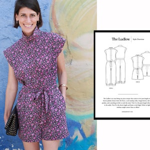 Women&#39;s Romper Pattern, The Ludlow Romper PDF Pattern