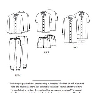 Pajama Sewing Pattern PDF The Lexington pajama set pattern image 8