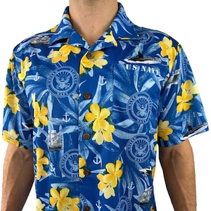 US Navy Hawaiian Shirt Made In USA