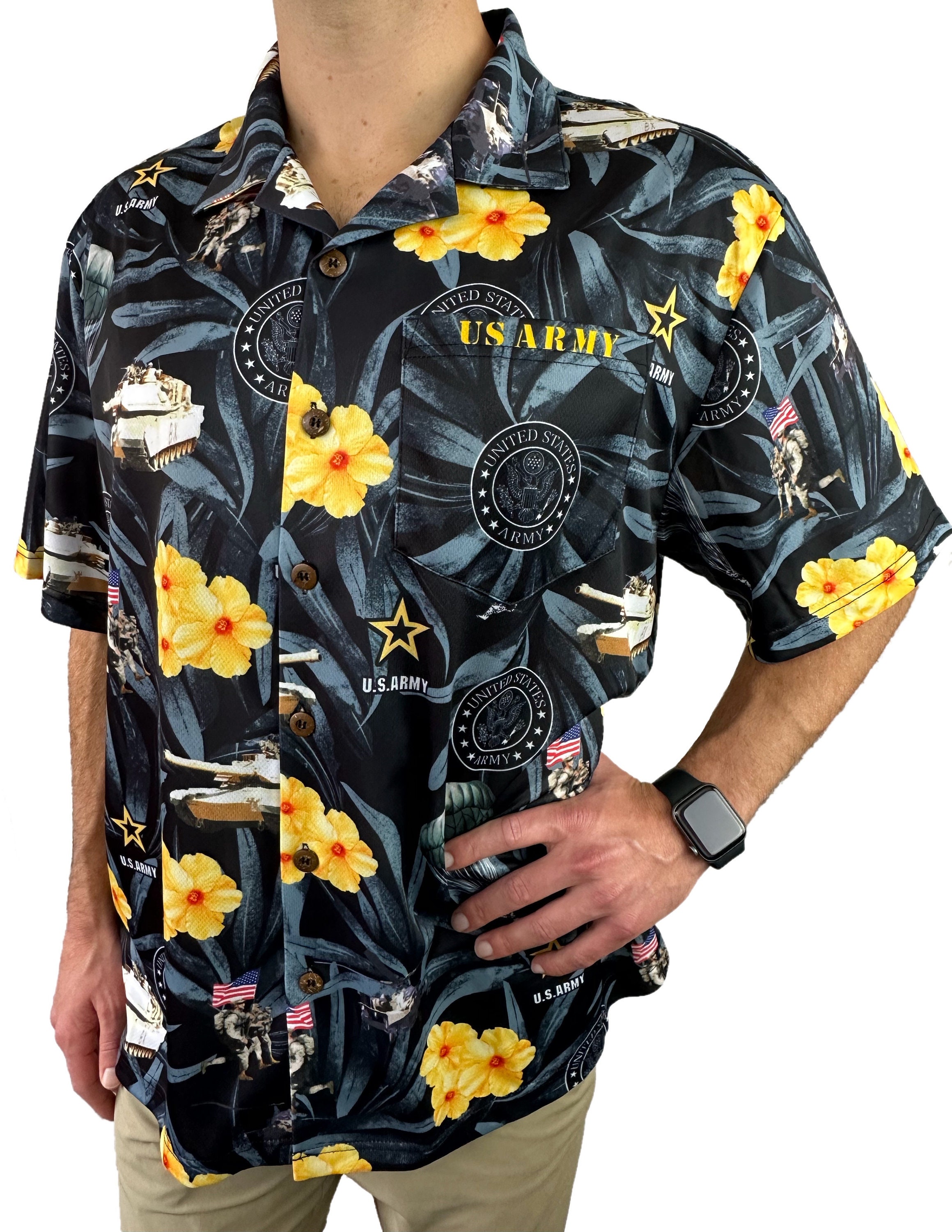 US Army Hawaiian Shirt Made in USA - Etsy