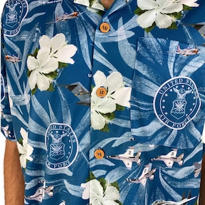 US Air Force Hawaiian Shirt Made in USA - Etsy