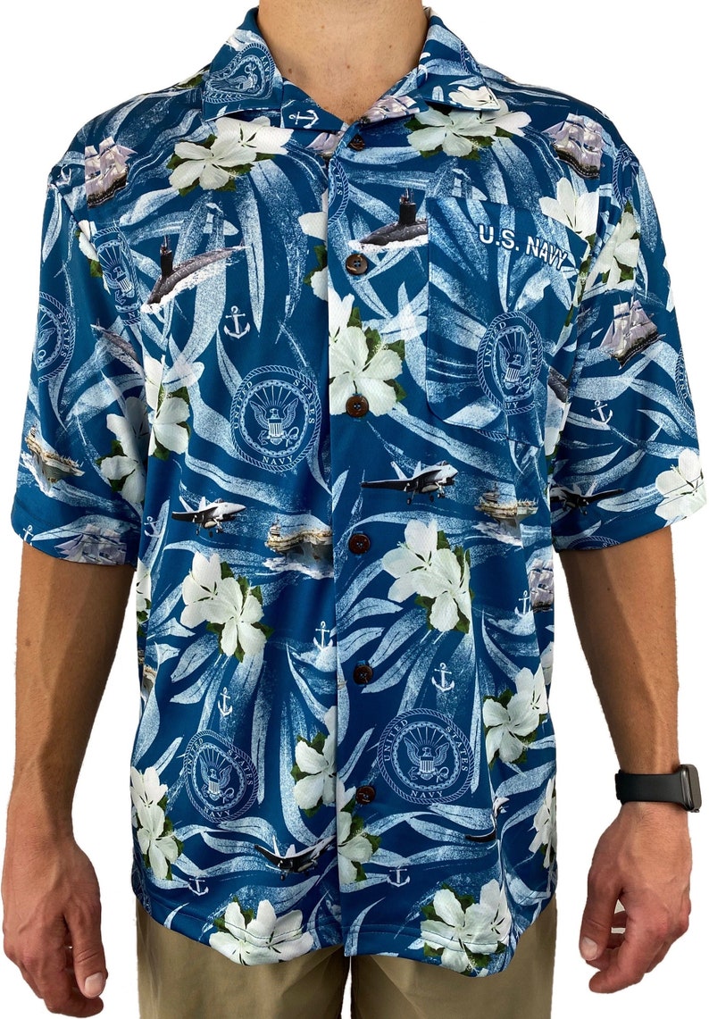 US Navy Hawaiian Shirt Made in USA Etsy