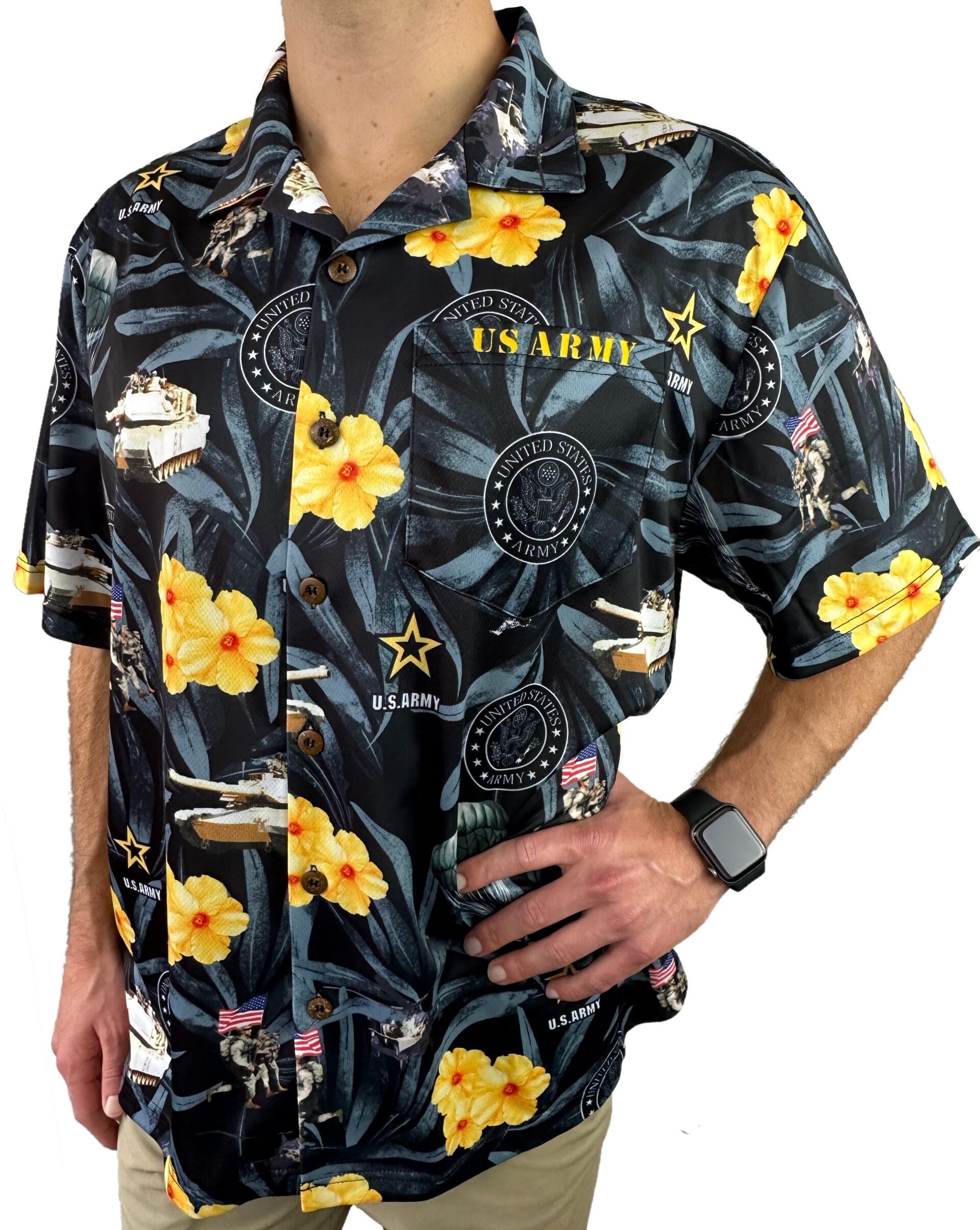 US Army Hawaiian Shirt Made in USA - Etsy
